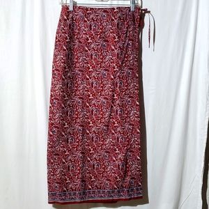 Long lined wrap skirt